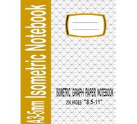 A3-5mm isometric notebook: 200 Pages Sized 8.5" x 11" Inches; Grid Of Equilateral Triangles (orange)