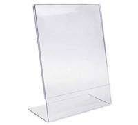 A3 A4 A5 A6 & A7Acrylic Poster Menu Holder Lean to Perspex Leaflet Display Stands, Counter Poster Sign Display Holder for Restaurant, Conference Room and Hotel Reception (1 X A4 CLEAR POSTER)