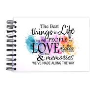A3/A4/A5 Splash Life Friends & Family, Scrapbook, Card Pages, Photo Album, Memory Keepsake, Landscape (A3 (White Pages))