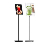 A3/A4 Floor Sign Holder Vertical & Horizontal Display Stand for Business Stores Black Base for Advertising Posters and Promotions