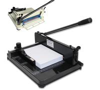 A3/a4 Heavy Duty Guillotine Paper Cutter, Paper Cutter Heavy Duty with Imperial Sizing & Dual Safety Features, Cuts 400 Sheets A4 Paper, for Cutting Paper, Leather, PVC Black A4