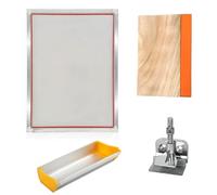 A3/A4 Screen Printing Kit with Aluminum Frame & 50-420 Mesh - Includes Squeegee, Emulsion Coater, Clamp for DIY, T-Shirt, Paper, Plastic Printing(A3 Kits,100T 250 mesh)