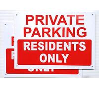 A3 A4x2 No Parking various 5mm Foamex Sign red white with holes (RESIDonlyA4x2)
