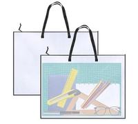 A3 Art Folder Carry Case - 2Pcs A3 Folder for Artwork, Waterproof Portfolio Folder for Artworks, Transparent Portfolio Case, for Posters, Scrapbooks, Keepsakes,Bulletin Boards,and Art Supplies Storage