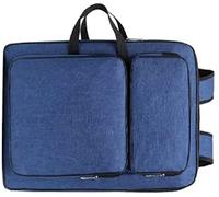 A3 Art Portfolio Case Folder Waterproof Canvas Artwork Storage Portable Drawing Board Backpack Artist Portfolio Carrying Tote Bag Large Drawing Painting Pads Case Artist Organizer for Women Men,Navy