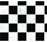A3 Black & White Chequered Marble Floor Card, Dolls House Miniature, Yorkshire Miniatures