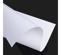 A3 Black/White Frosted PP Plastic Sheets 420x297mm - 6 Pack Polypropylene Panel 0.3mm-2mm Thick Matte Plates For Laser Cutting DIY Projects Modelling Teaching Workshop Industrial(White,Thick:0.6mm)