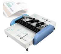 A3 Booklet Making Machine, 2 in 1 Paper Folding Stapling Binder, All-Metal with 5 Adjustable Positions & Positioning Plate, 317mm Feed for Easy Binding
