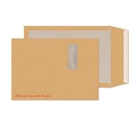 A3³® C4 Board Back Pocket Window Envelopes - Manilla, Peel & Seal, “Please Do Not Bend” Printed, 324x229mm - Rigid Card-Backed Protective Mailers for Documents, Certificates & Photos - Pack of 125