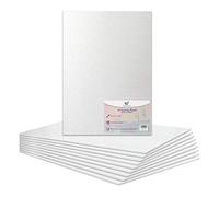 A3 Canvas Panel Stretched Blank Canvas Board Primed Artist Boards 100% Cotton For Oil Paint Acrylic Painting Mixed Media Acid Free White Canvases Art Painting Panel (A3 Size - 297 x 420mm - 10 Boards)