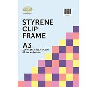 A3 Clip Frame 11.69" X 16.53" Inch / 29.7cm X 42cm with Styrene Front Window for Poster Certificates Drawing Illustration Photo Frameless Clip Frame Wall Hanging Frames (A3 Clip Frame)