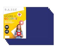 A3 Color Paper - 80g A3 Sheets for Inkjet and Laser Printers, Ream Paper for Crafts, DIY and Decoration m-Office (100 Sheets, Dark Blue)