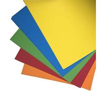 A3 Coloured Card Bright Card 100 Sheets 180gsm Assorted Coloured Card 5 Colours Orange Green Blue Yellow Red
