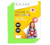 A3 Coloured Paper - 80g A3 Sheets for Inkjet and Laser Printers, Ream Paper for Crafts, DIY and Decoration m-Office (50 Sheets, Neon Green)