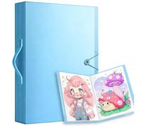 A3 Diamond Painting Storage Presentation Book Art Portfolios 60 Pages Pocket Protectors Portfolio Clear Folder Diamond Painting Art Protection Display Book,42x30cm Painting Display Book (Blue)