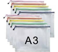 A3 Document Folder File Zipper Bags Plastic Wallets Folder (a3-10pcs)
