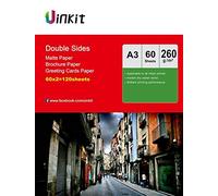 A3 Double Side Matte Printing Photo Paper - 120sheets Matt Inkjet Paper 260gsm 420x297mm Uinkit