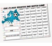A3 Euro's 2025 What's The Football Team Name Fundraising Scratchcard Match and Win card guessing game