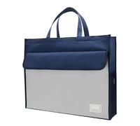 A3 File Transport - Travel Work Folder with Handle, Large Capacity File Case | Multipurpose Pouch Bag for Magazines Tickets Pens Notebook Reports Writing Pads Office Supplies Student Requirements