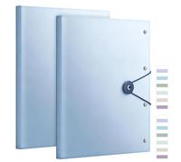 A3 Folder 2 Pack, Folder with Plastic Sleeves with 30 Plastic Sleeves and 60 Index Stickers, Certificate Folder with Buckle Closure, Large A3 Display Book for Certificates, Posters and Kids Drawing