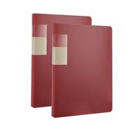 A3 Folder with Plastic Sleeves, 2Pcs Portfolio Binder 20 Pockets Display Presentation Document Book/Red(Red)