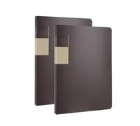 A3 Folder with Plastic Sleeves, 2Pcs Portfolio Binder 20 Pockets Display Presentation Document Book/Red(Brown)