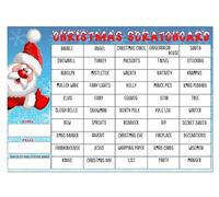 A3 Guess The Christmas Theme Word Name Fundraising Scratchcard Match and Win card