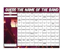 A3 Guess The Name of the Band / Artist Fundraising Scratchcard Match and Win card