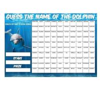 A3 Guess The Name of the Dolphin Fundraising Scratchcard Match and Win card