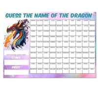 A3 Guess The Name of the Dragon Fundraising Scratchcard Match and Win card