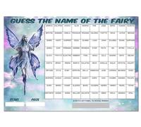A3 Guess The Name of the Fairy Fundraising Scratchcard Match and Win card