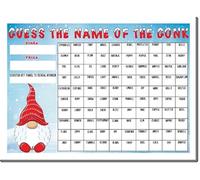 A3 Guess The Name of the Gonk Fundraising Scratchcard Match and Win card