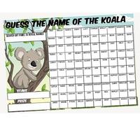 A3 Guess The Name of the Koala Fundraising Scratchcard Match and Win card