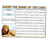 A3 Guess The Name of the Lion Fundraising Scratchcard Match and Win card