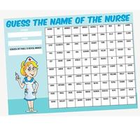 A3 Guess The Name of the Nurse Fundraising Scratchcard Match and Win card