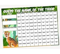 A3 Guess The Name of the Tiger Fundraising Scratchcard Match and Win card