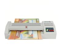 A3 Hot Cold Roll Laminator, Commercial Automatic Thermal Laminating Machine, Adjustable Temperature 100-200℃, Bidirectional Rotation, 320mm Laminating Width