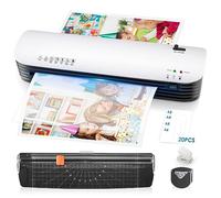 A3 Laminator, Laminator Machine 13 Inch Cold and Thermal for A3/A4/A5/A6 with Paper Cutter and Corner Rounder,Laminating Machine for Home Office School,20 Pouches Included,Fast Warm Up
