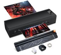 A3 Laminator Machine, 9 in 1 13 Inch Hot and Cold Thermal Laminator with Fast Heating Technology and 20 Sheets for Home, Office, School (Black)
