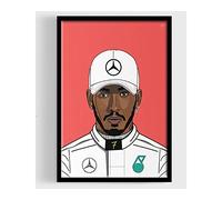 A3 Lewis Hamilton Unique Inspired Print Poster - F1 Art Set - Lewis Hamilton Wall Hanging Home Décor - Man Cave Art for Lewis Hamilton Lovers - Lewis Hamilton Wall Art - UK F1 Poster