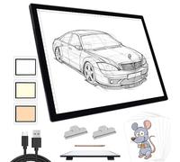 A3 Light Box Drawing - Portable Battery Powered Light Pad for Diamond Painting, 3 Colours 6 Levels Brightness Tracing Light Box, Rechargeable LED Light Board for Diamond Art Sketching
