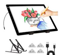 A3 Light Box - Tracing Light Pad with Stand, Stepless Dimmable 3 Levels Brightness Board, Ultra-Thin LED Light Pad for Weeding Vinyl, Drawing, Diamond Painting, Sketching