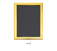 A3 Lockable SILVER BLACK BLUE WHITE RED Mitered Snap Frames Aluminium Wall Posters Holder Click Frame Picture Clip Display Retail Wall Notice Boards (Brass Gold Beech)