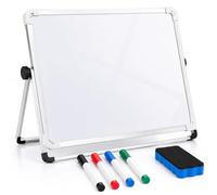 A3 Magnetic Dry Erase Whiteboard - 30x40cm Double-Sided Desk & Home Easel Board with Stand | Includes 4 Pens & Eraser for Notes & Reminders