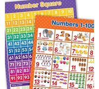 A3 Number Square & Numbers 1-100 Maths Educational Posters