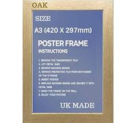 A3 OAK PICTURE FRAME UK MADE (OAK, A3 (420 x 297 mm))