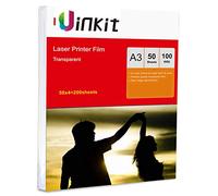 A3 OHP Film for Laserjet Printer - 200sheets Overhead Projector Film Acetate Transparency 420x297mm Uinkit