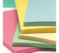 A3 Pastel Card 100% Recycled Coloured 180gsm 25 Sheets Assorted Colours - Use for Card-Making, Printing, Copying