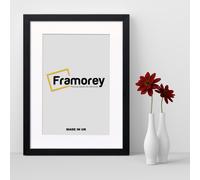 (A3 Pic (A2 Frame)) Ash Black Picture Frame Photo Frames With White Mount Wall Art Hanging Frame Home Decor Frame