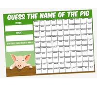 A3 PIG can you guess the name of the Pig Fundraising Scratchcard Match and Win card